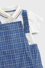 Load image into Gallery viewer, Mothercare Bibshorts and Polo Shirt Bodysuit Set