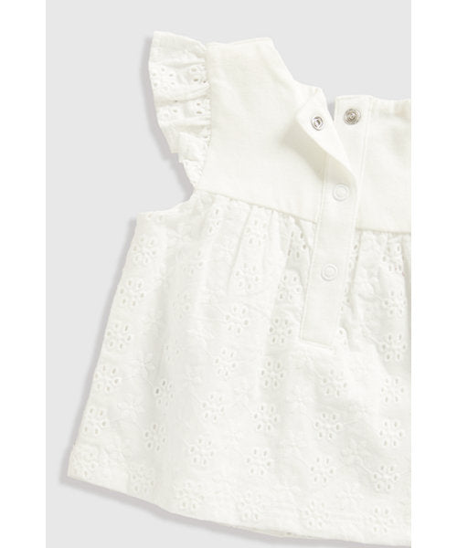 Mothercare Broderie Top, Shorts And Headband Set