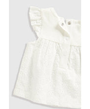 Load image into Gallery viewer, Mothercare Broderie Top, Shorts And Headband Set
