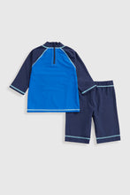 Load image into Gallery viewer, Mothercare Shark Sunsafe Rash Vest and Shorts Upf50+