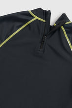 Load image into Gallery viewer, Mothercare Black and Lime Sunsafe Rash Vest and Shorts Upf50+