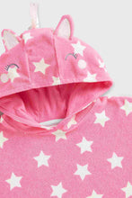 Load image into Gallery viewer, Mothercare Unicorn Hooded Towelling Poncho