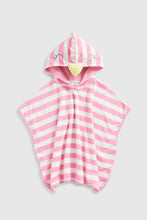Load image into Gallery viewer, Mothercare Flamingo Hooded Towelling Poncho