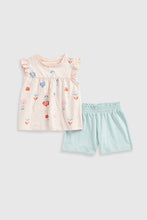Load image into Gallery viewer, Mothercare Floral Top and Shorts Set