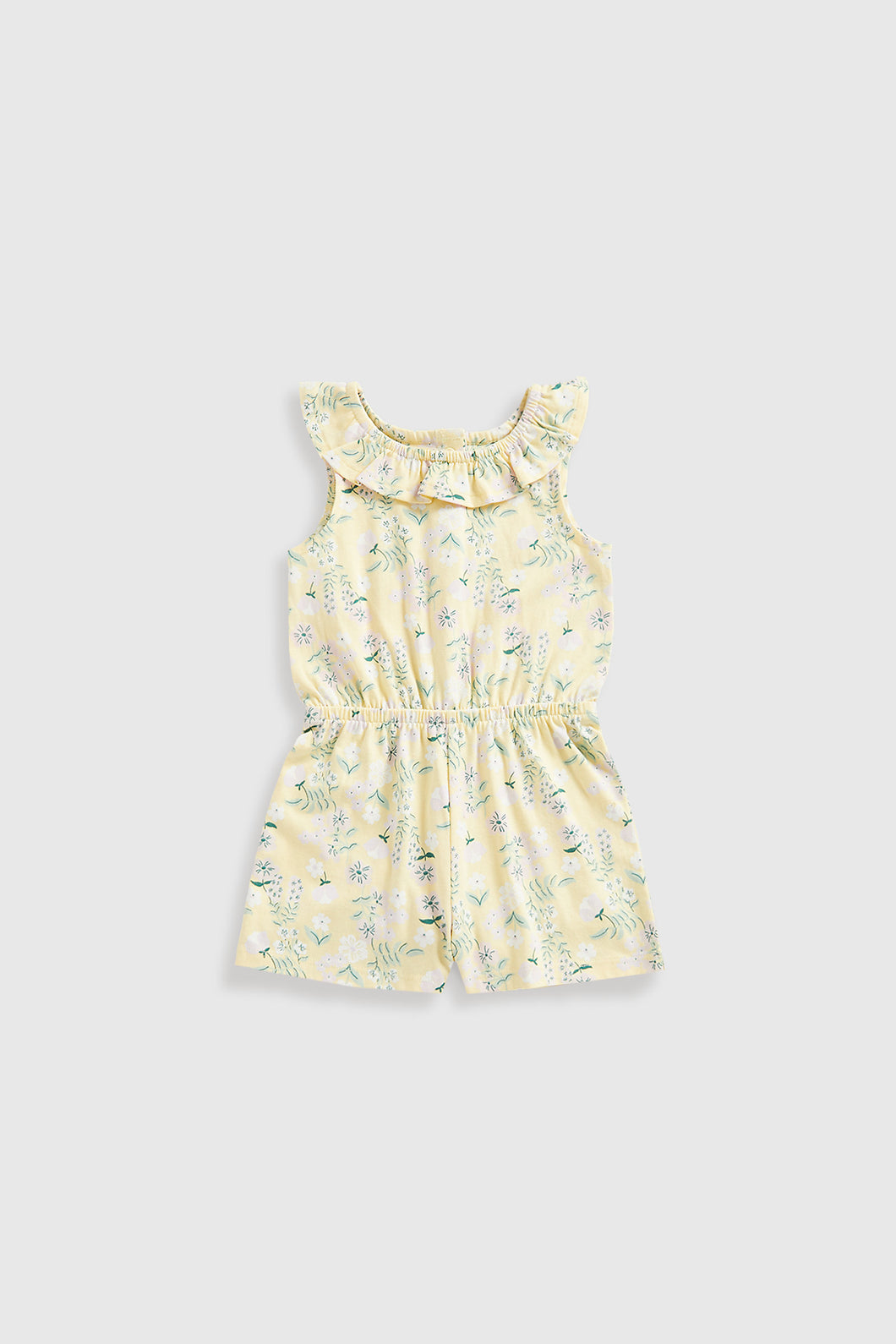 Mothercare Yellow Floral Jersey Playsuit
