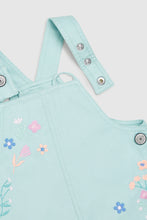 Load image into Gallery viewer, Mothercare Floral Pinny Dress and T-Shirt Set