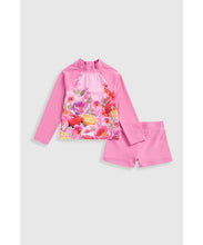 Load image into Gallery viewer, Mothercare Floral Sunsafe Rash Vest and Shorts Set Upf50+