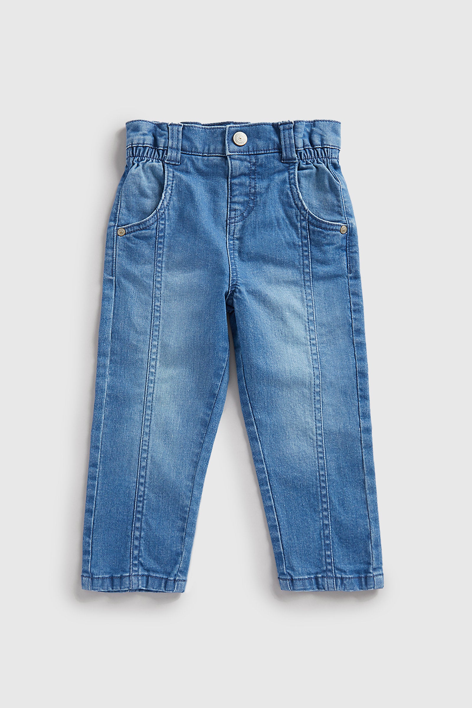 Mothercare Grey Barrel-Leg Denim Jeans