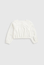 Load image into Gallery viewer, Mothercare White Broderie Blouse