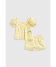 Load image into Gallery viewer, Mothercare Gingham Shorts and Blouse Set