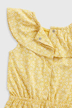 Load image into Gallery viewer, Mothercare Yellow Floral Jersey Playsuit