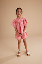 Load image into Gallery viewer, Mothercare Pink Broderie Shorts and Blouse Set