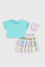 Load image into Gallery viewer, Mothercare Skirt, Top And Headband Set
