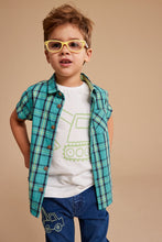 Load image into Gallery viewer, Mothercare Checked Shirt and T-Shirt Set