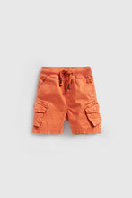 Load image into Gallery viewer, Mothercare Orange Cargo Shorts