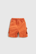 Load image into Gallery viewer, Mothercare Orange Cargo Shorts