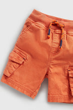 Load image into Gallery viewer, Mothercare Orange Cargo Shorts