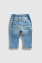 Load image into Gallery viewer, Mothercare Light-Wash Ribbed-Waist Denim Jeans