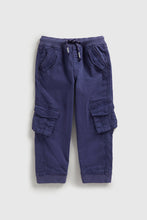 Load image into Gallery viewer, Mothercare Navy Cargo Trousers