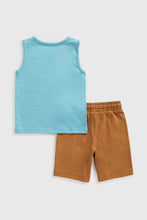 Load image into Gallery viewer, Mothercare Dino Vest T-Shirt and Shorts Set