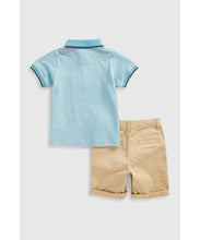Load image into Gallery viewer, Mothercare Polo Shirt and Chino Shorts Set
