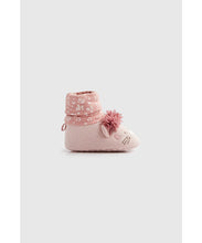 Load image into Gallery viewer, Mothercare Leopard Sock-Top Baby Booties