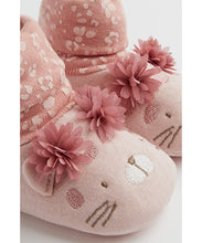 Load image into Gallery viewer, Mothercare Leopard Sock-Top Baby Booties