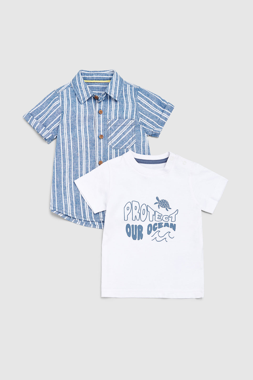 Mothercare Seaside Shirt And T-Shirt Set