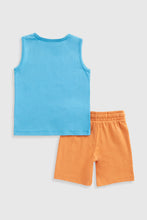 Load image into Gallery viewer, Mothercare Shark Vest T-Shirt And Shorts Set