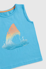 Load image into Gallery viewer, Mothercare Shark Vest T-Shirt And Shorts Set