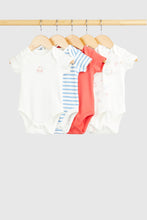 Load image into Gallery viewer, Mothercare Seaside Short-Sleeved Bodysuits - 5 Pack