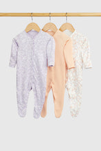 Load image into Gallery viewer, Mothercare Safari Baby Sleepsuits - 3 Pack