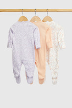 Load image into Gallery viewer, Mothercare Safari Baby Sleepsuits - 3 Pack