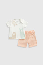 Load image into Gallery viewer, Mothercare Llamas T-Shirt and Shorts Set