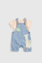 Load image into Gallery viewer, Mothercare Llama Bibshorts and Bodysuit Set