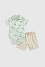 Load image into Gallery viewer, Mothercare Llama Polo Bodysuit and Shorts Set
