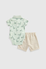 Load image into Gallery viewer, Mothercare Llama Polo Bodysuit and Shorts Set