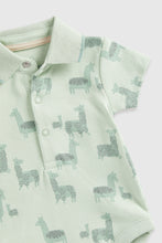 Load image into Gallery viewer, Mothercare Llama Polo Bodysuit and Shorts Set