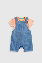 Load image into Gallery viewer, Mothercare Jungle Bibshorts and Bodysuit Set