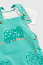 Load image into Gallery viewer, Mothercare Jungle Bibshorts and Bodysuit Set