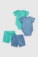 Load image into Gallery viewer, Mothercare Jungle Bodysuits and Shorts Set - 4 Piece Set