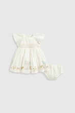 Load image into Gallery viewer, Mothercare Cotton Dobby Dress and Knickers