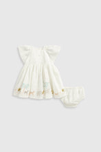 Load image into Gallery viewer, Mothercare Cotton Dobby Dress and Knickers