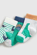 Load image into Gallery viewer, Mothercare Dinosaur Baby Socks - 3 Pack