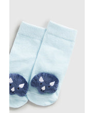 Load image into Gallery viewer, Mothercare Dinosaur Rattle Baby Socks