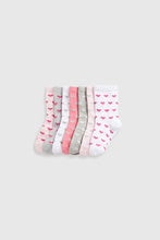 Load image into Gallery viewer, Mothercare Glitter Heart Socks - 7 Pack