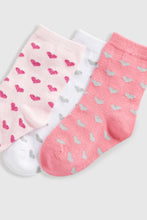 Load image into Gallery viewer, Mothercare Glitter Heart Socks - 7 Pack