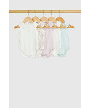 Load image into Gallery viewer, Mothercare Wild Flower Sleeveless Bodysuits - 5 Pack