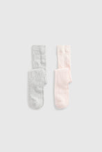 Load image into Gallery viewer, Mothercare Pink and Grey Tights - 2 Pack