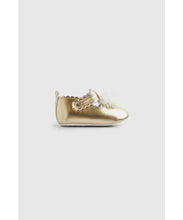 Load image into Gallery viewer, Mothercare Gold Flower Pram Shoes